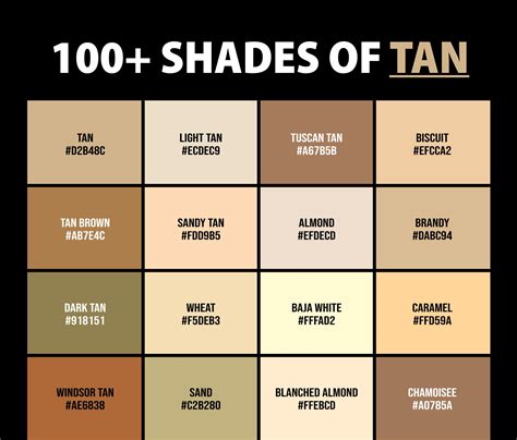 tana color|shades of tan colors.